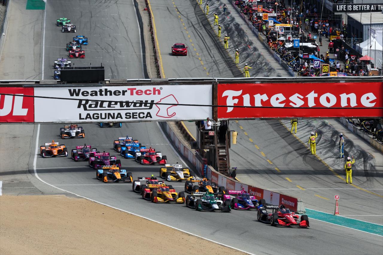 Start of the Firestone Grand Prix of Monterey - By: Chris Owens -- Photo by: Chris Owens